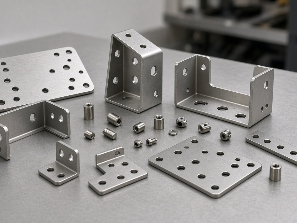 Precision-fabricated sheet metal brackets and hardware
