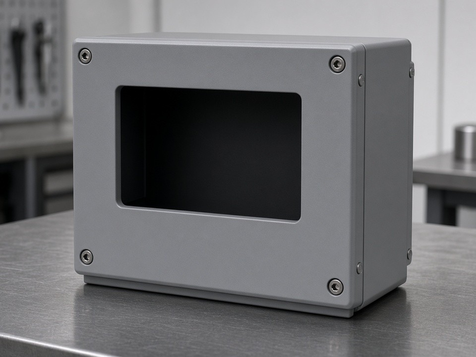 Precision-fabricated industrial HMI enclosure