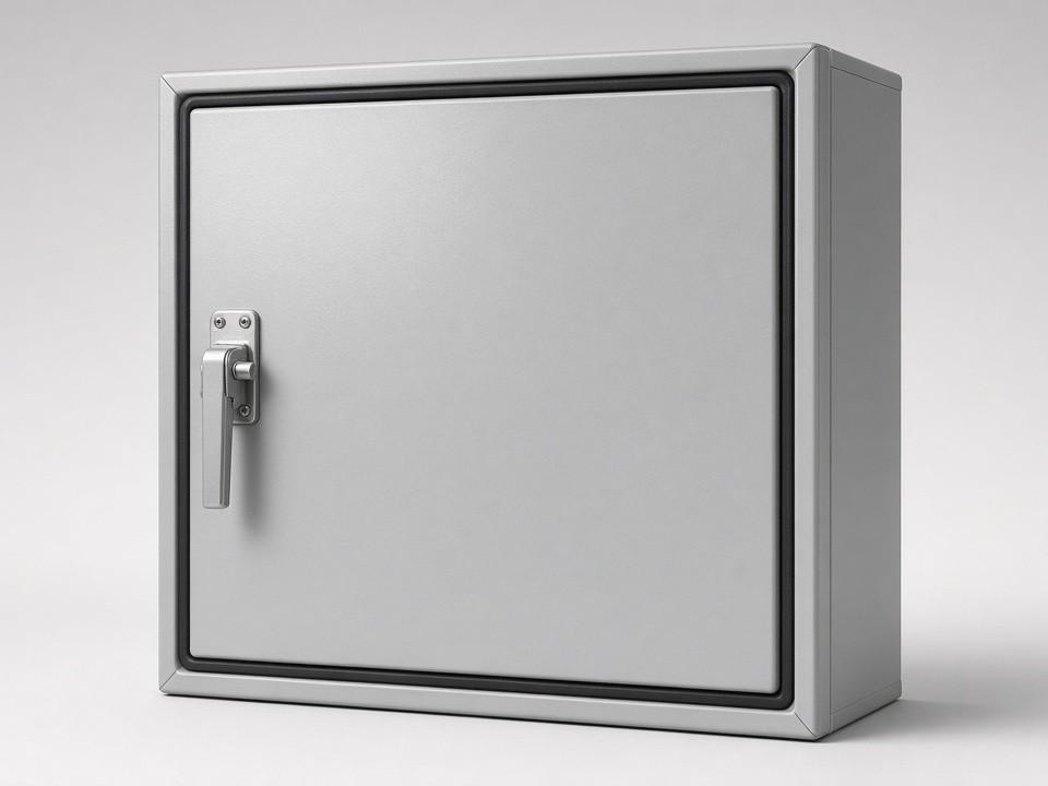 Custom-fabricated IP65 industrial enclosure for outdoor automation equipment