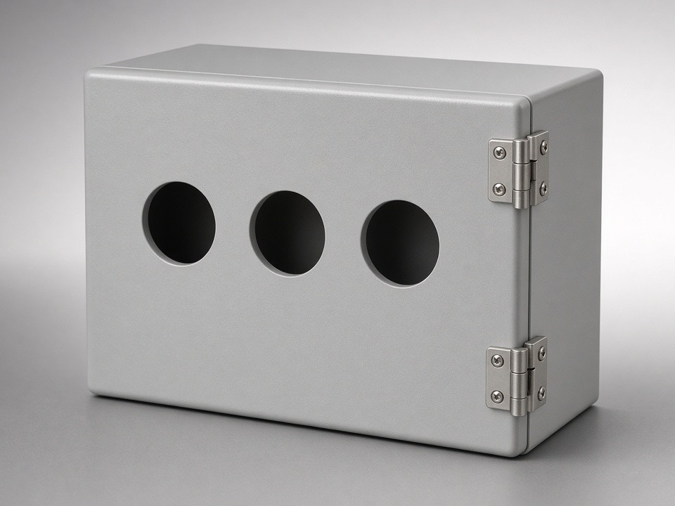 Custom push button enclosure for an industrial control interface